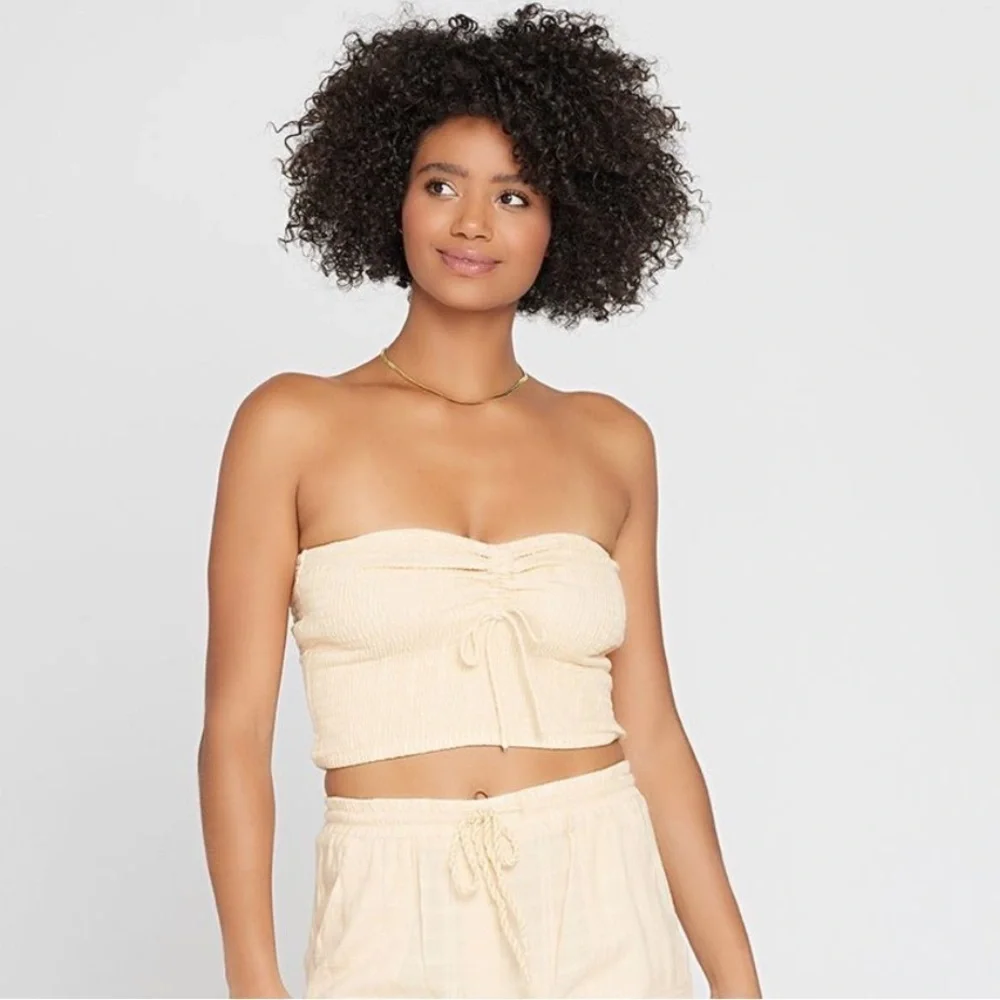 L*Space | Cottagecore Coastal Cowgirl Smocked Tahiti Tube Top In Melon | S - Picture 2 of 12
